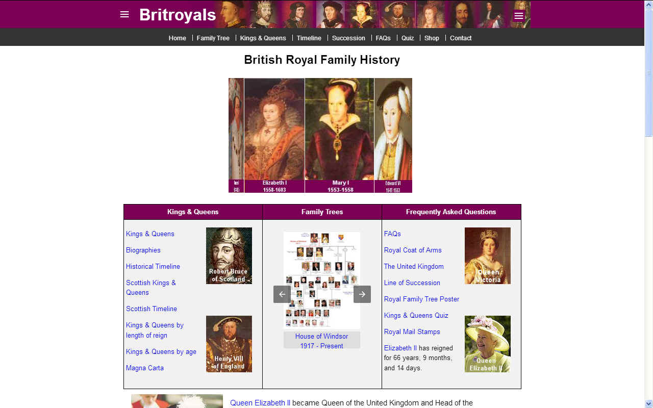 British Royal Family Tree - Guide to Queen Elizabeth II Windsor Family Tree