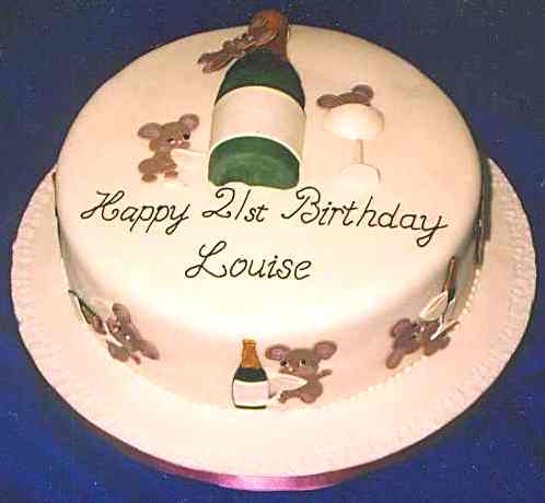 Birthday cake happy 21st Louise 
