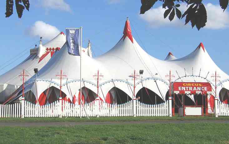 Billy Smarts Circus tent Cambridge 2004