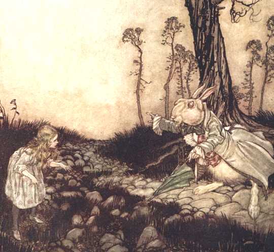 Alice in Wonderland illustration by Arthur Rackham
