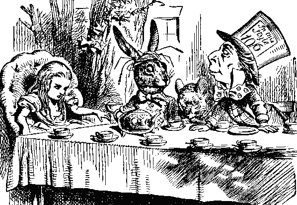 Alice in Wonderland the Mad Hatters tea party