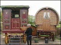 Traditional Gypsy caravans