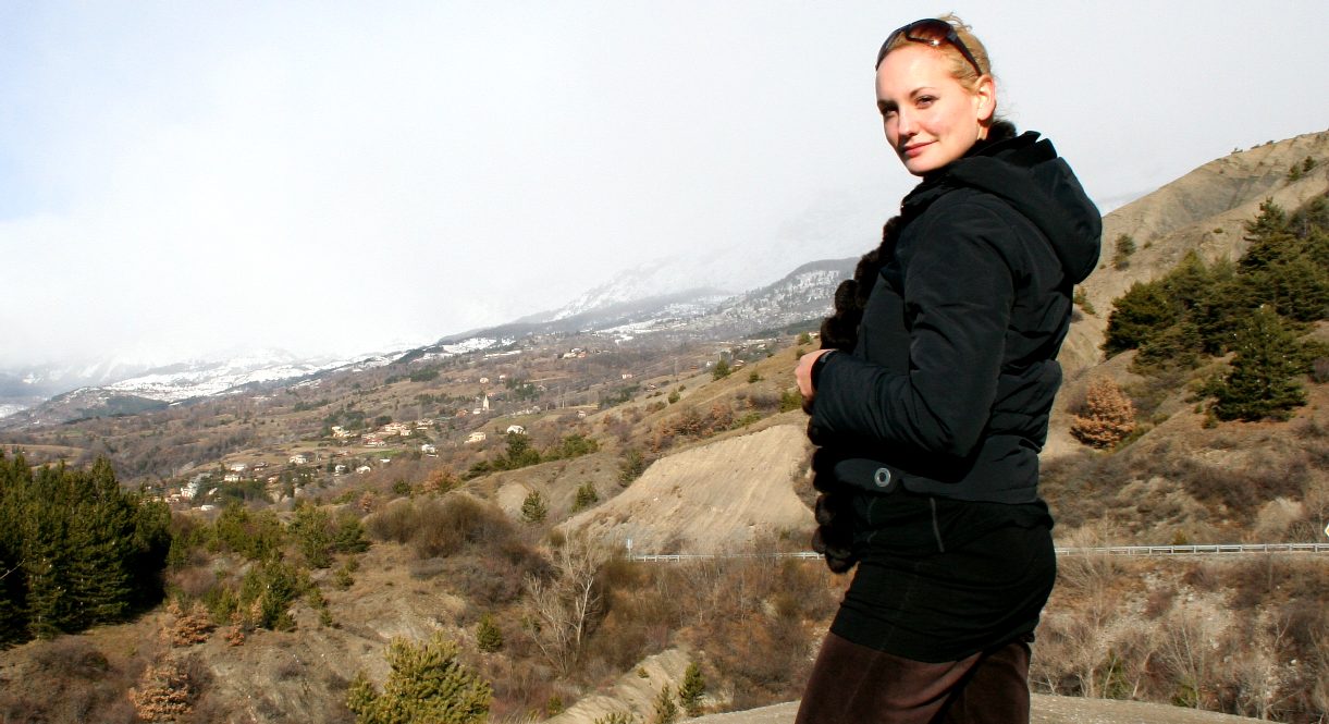 Katherine on holiday in France looking the business