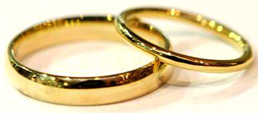 Gold bands, wedding rings