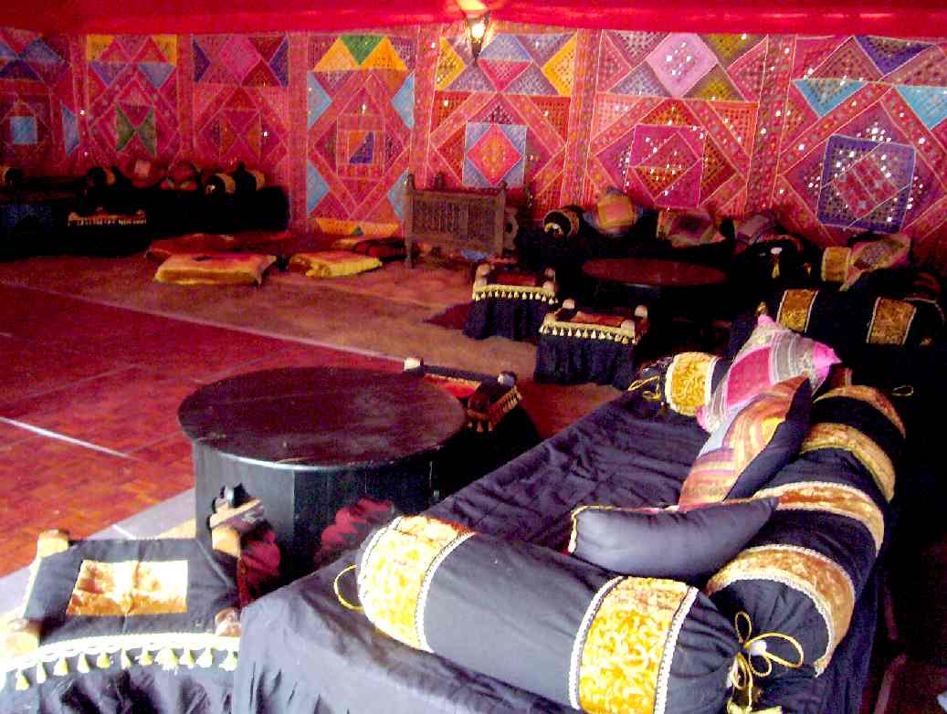 Arabian tent seating furnishings