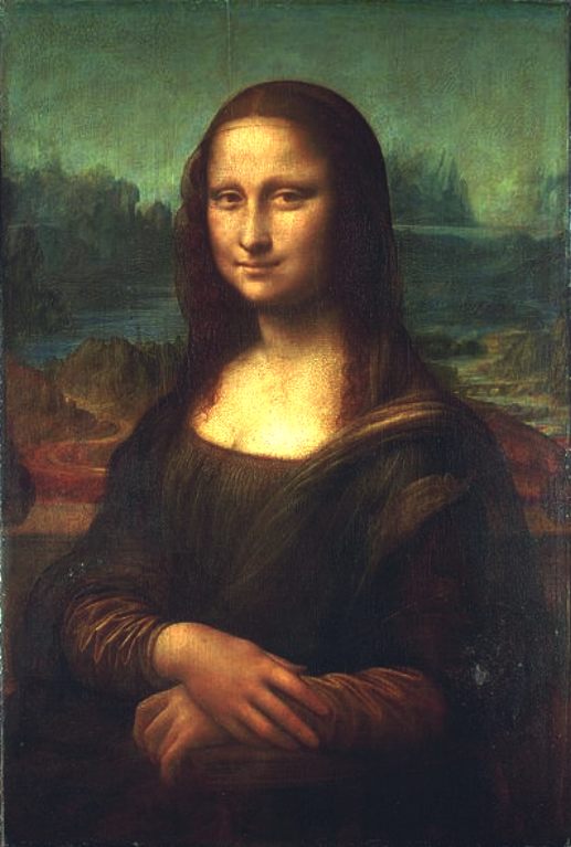 The Mona Lisa painting by Leonardo da Vinci