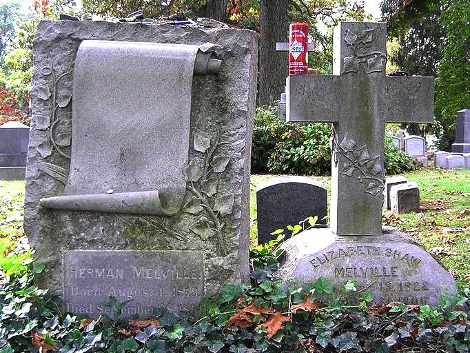 The headstones of Herman Melville and Elizabeth Shaw