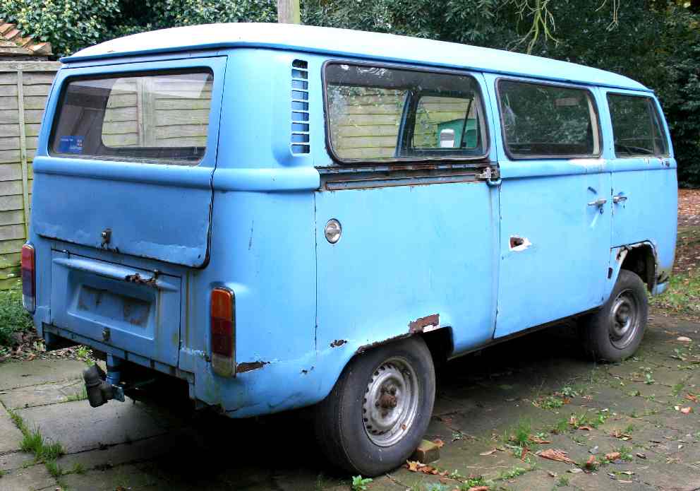 VW Volkswagen camper van restoration rear view