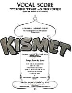 Kismet vocal score