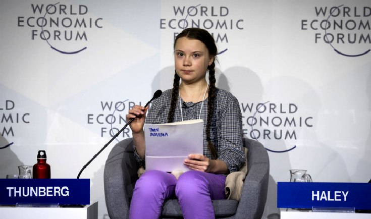 Greta at the World Economic Forum at Davos
