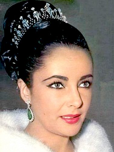 Liz Taylor wearing the Mike Todd antique tiara